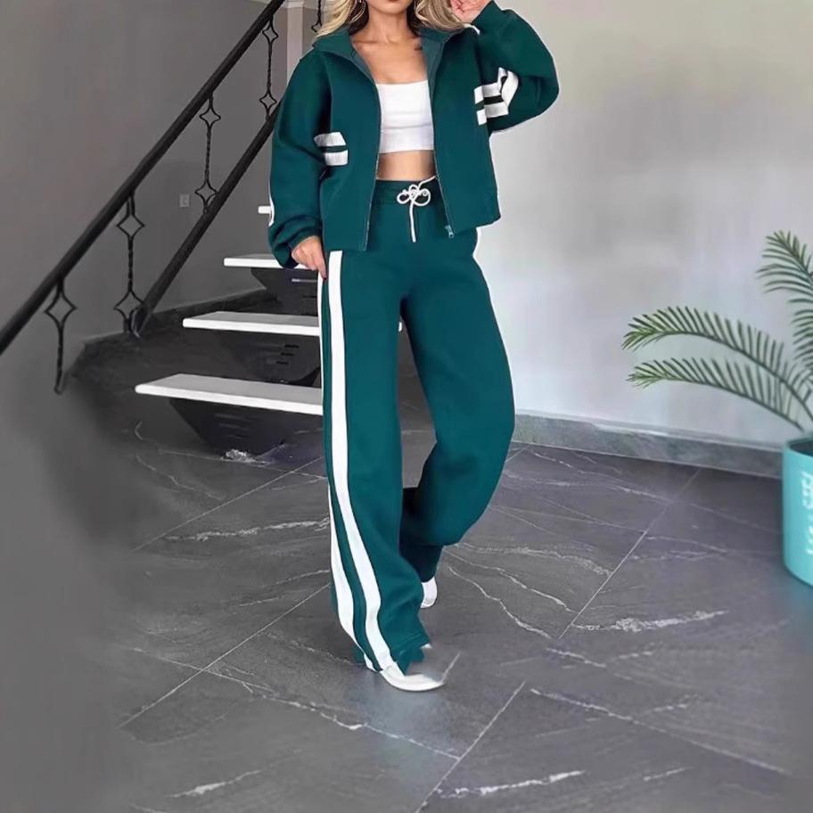 Весенне-осенний повседневный спортивный костюм женский комплект из двух предметов брюки куртка комплекты Y2k спортивный костюм длинные брюки повседневный наряд