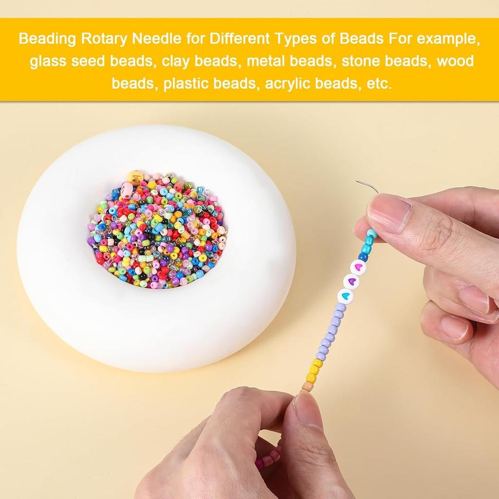 Иглы для прядения бисера Giantree, 5 шт., 7,48 дюйма, нержавеющие иглы для прядения бисера, эргономичный дугообразный дизайн, большой изогнутый глаз для бисероплетения