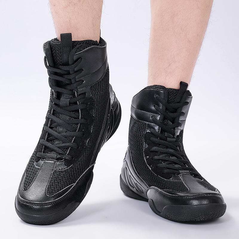 Men Boxing Shoes Fitness Training Outdoor Classic Competition Sneakers Free Fighting Competitive Fitness Sports Boxing Boots