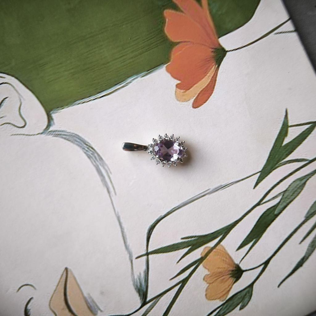 Серебряная подвеска с аметистом 0.821ct (2189169)