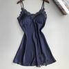 Ladies Sexy Silk Satin Night Dress Sleeveless Nighties V-neck Nightgown Nightdress Lace Sleepwear Nightwear