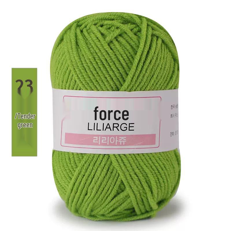 Пряжа из молочного хлопка, 4-слойная: Пряжа средней толщины для детских изделий, ручного вязания шарфов, вязания крючком обуви, кукол и DIY-проектов.