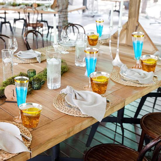 5 шт. Пластиковые стаканы-тумблеры 150 мл Прозрачные Элегантные Одноразовая Посуда для Вечеринок с Золотым Ободком Легкая Посуда для Напитков для Свадеб Банкетов И Празднований