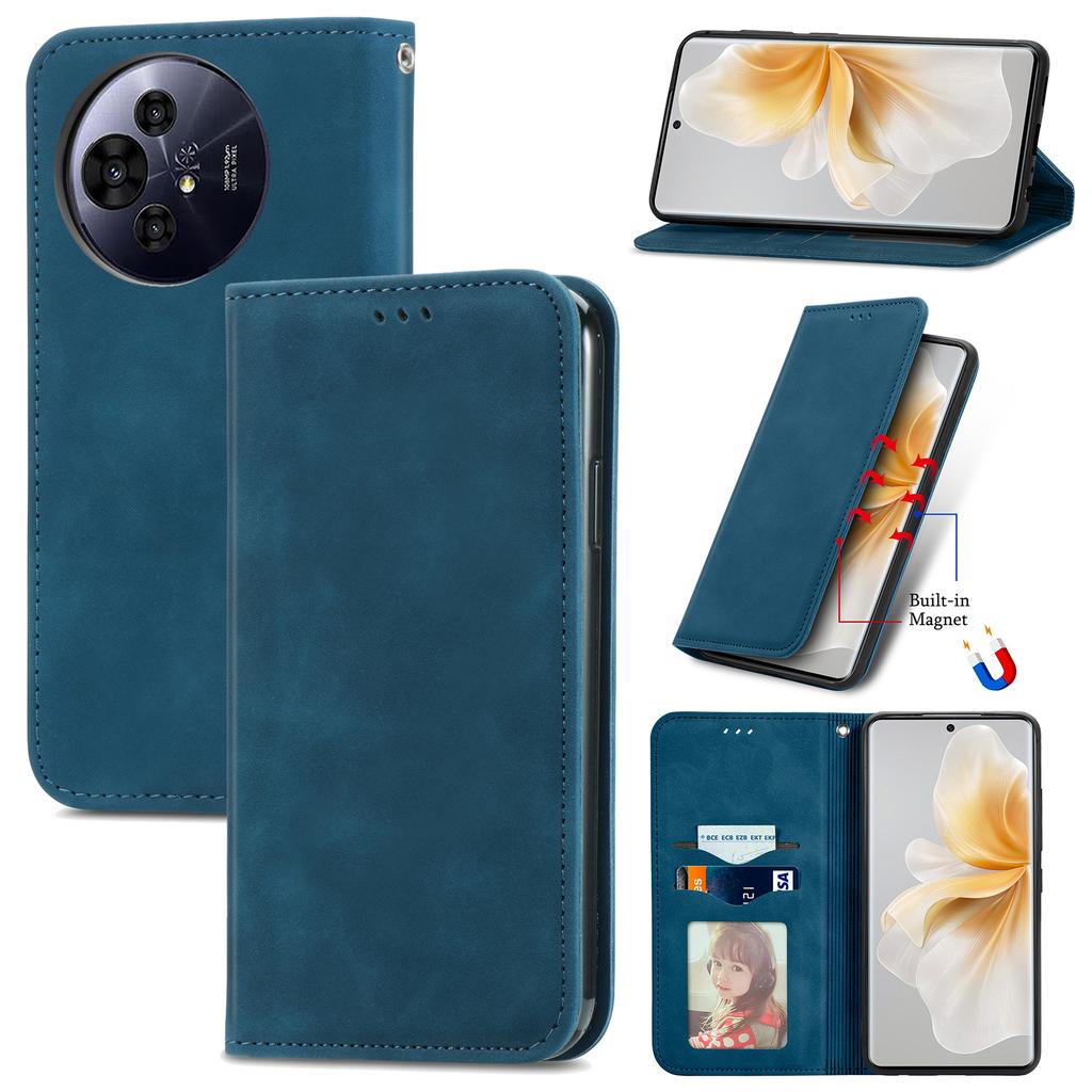 For TCL 50 Pro NxtPaper 5G Case Skin Touch Feeling Leather Card Holder Phone Cover Magnetic Absorption