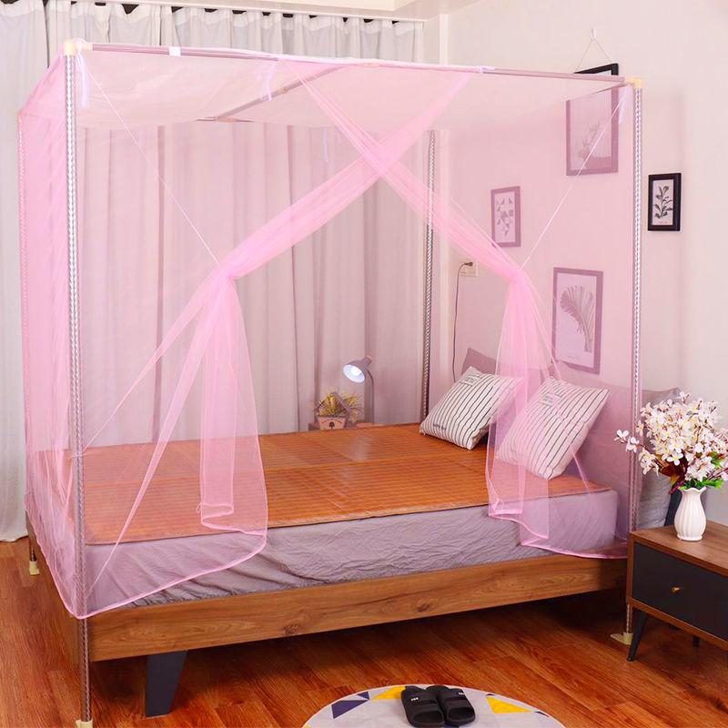 Mosquito Net White Mesh Camping Tent Square Foldable Summer Sleeping Bed Curtain Household Princess Lace Insect Canopy Dormitory
