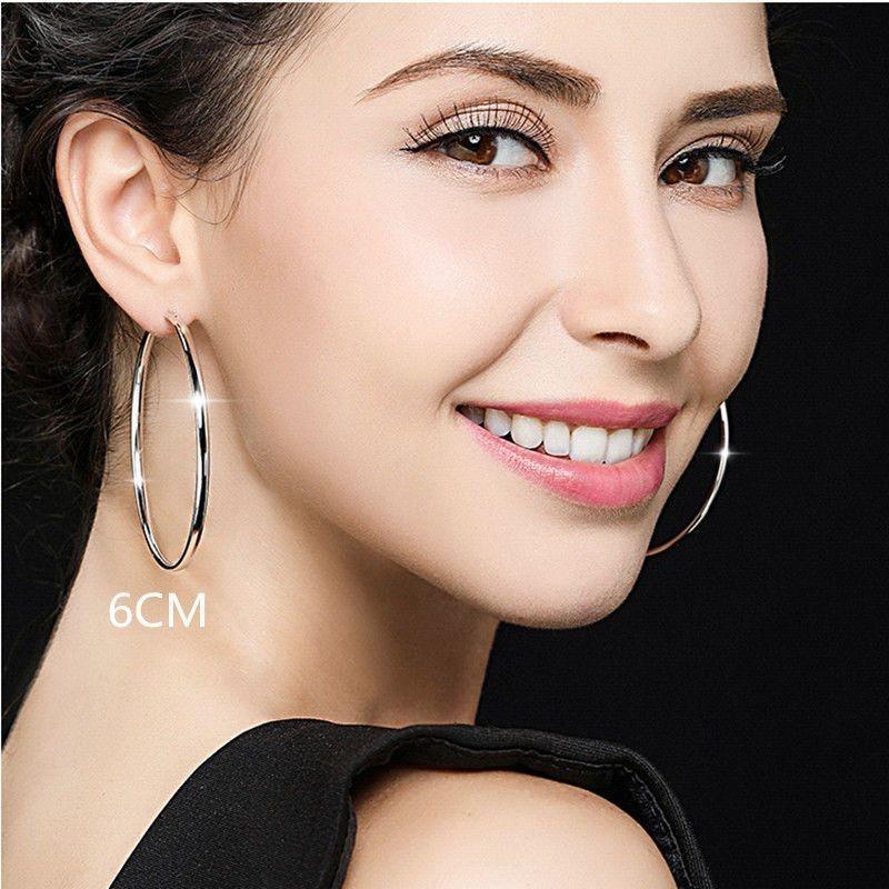 Niche Cold Style Plain Hollow Glossy Fashion Exaggerated Large Circle Earrings for Women