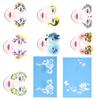 7styles Set Reusable Face Paint Stencil Body Painting Template Flower Butterfly Facial Design