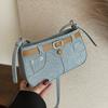 Retro Patchwork Denim Bags for Women Small Square Bag Simple Blue Shoulder Bags Fashionable Korean Niche Female New