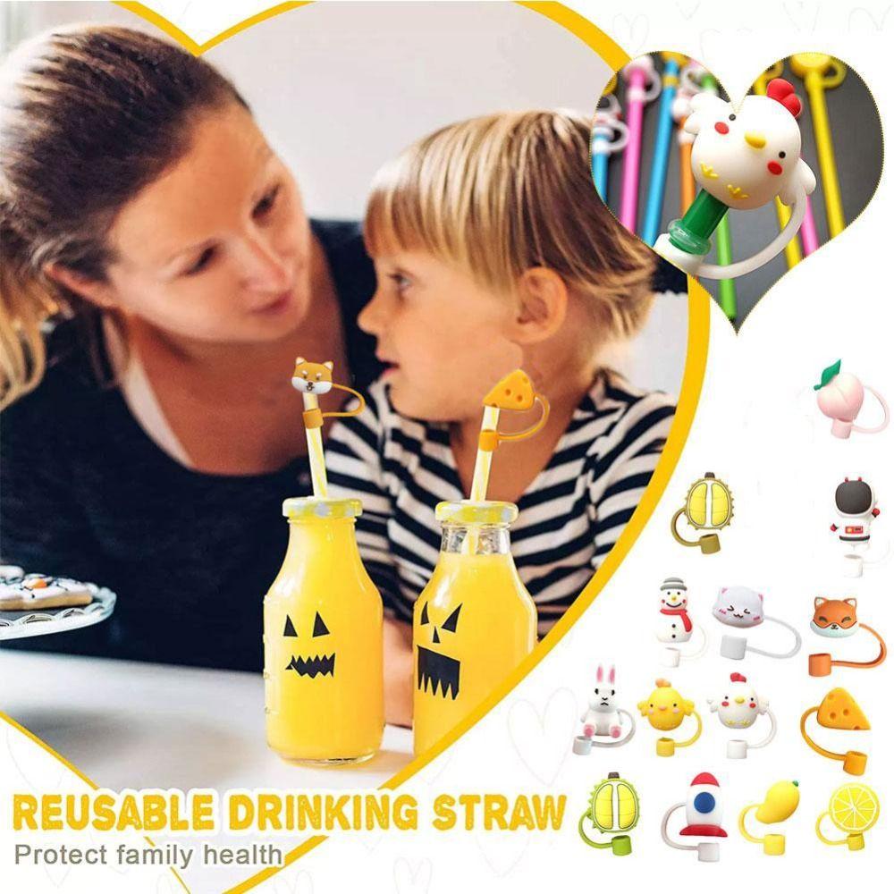 Drinkware Plugs Splash Proof Straw Decoration Straw Cover Dust Cap Cup Accessories Straw Topper