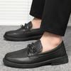 Fashion Round Toe Low-Top Male Casual Shoe Slip-on Adults High Quality Fashion Footwear Offer Sale Common Size 45 Pu Men's Leather Shoes