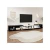 Meuble TV moderne, longueur variable (140-260 cm), fonction pivotante, extérieur en marbre noir