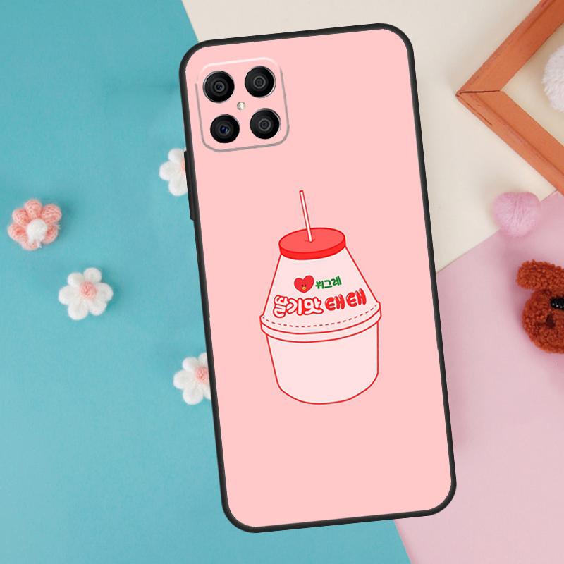 Милый чехол «Клубничное молоко» для Honor Magic 7 5 6 Lite Pro Honor X8b X9b X9a X8a X8 X9 X9c 50 70 90 200 Lite