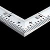 Shinwa Sokutei Curved Ruler, 1.5 Shaku (4.5 ft) Thick, with Square Backing, Crane and Turtle Design, Left-Handed, Silver, 10669