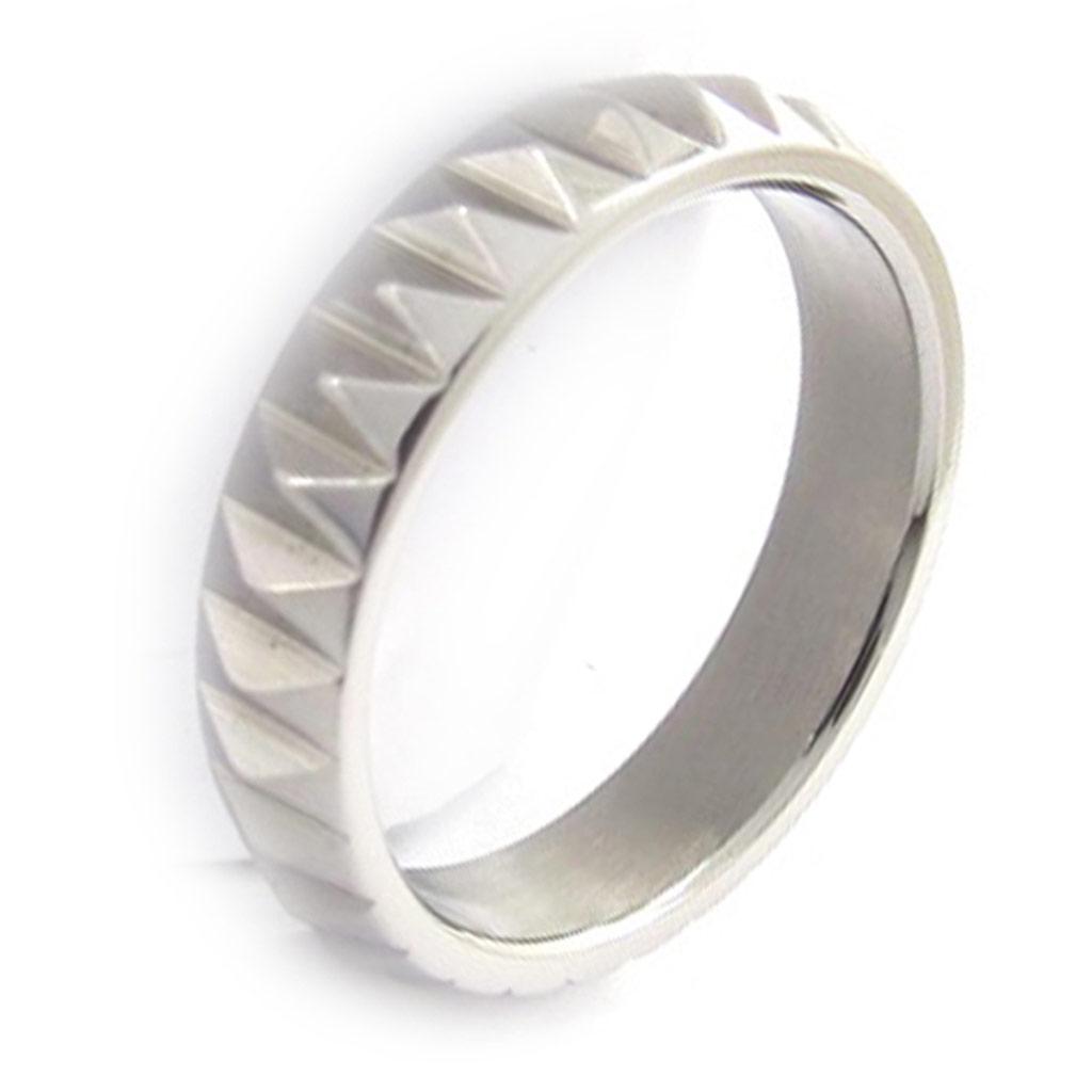 Стальное кольцо "Хореография" серебро - 4 мм