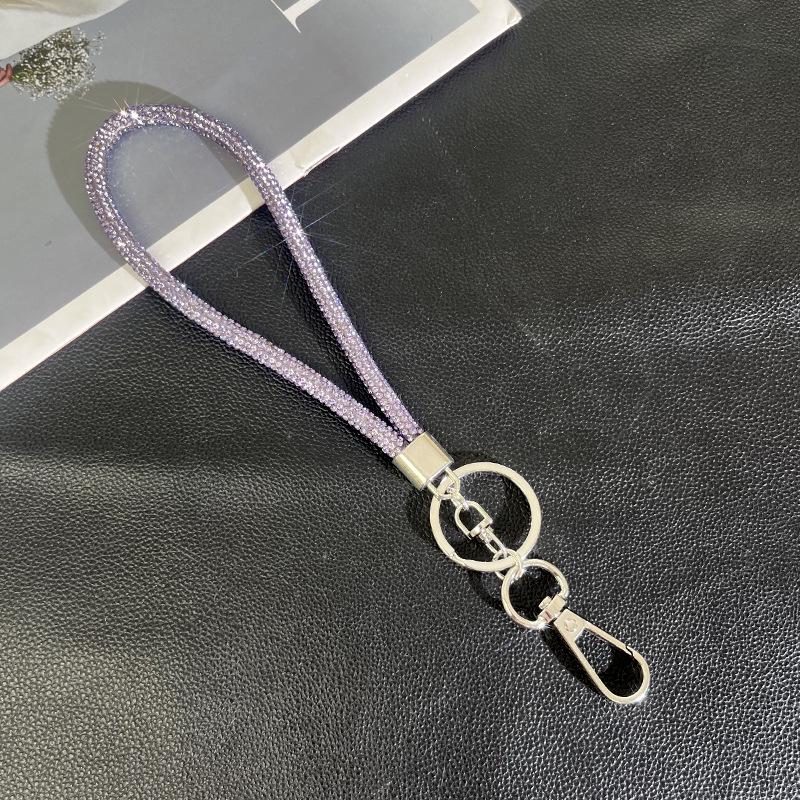 Light Luxury Rhinestone Phone Lanyard: Diamond Crossbody Chain & Bracelet Pendant.