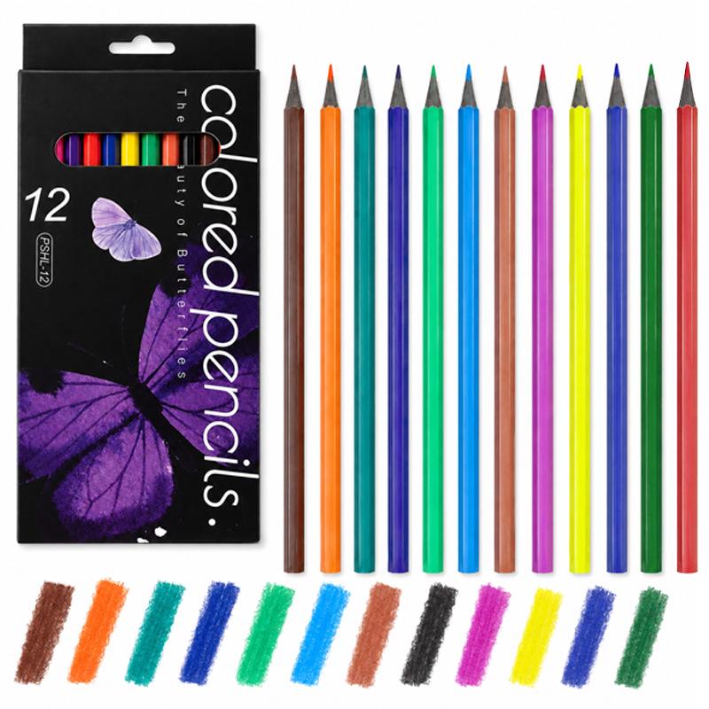 Portable Black Lead Colored Pencil Set - Student Drawing & Writing Stationery