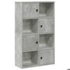 VidaXL Bibliothèque gris béton 60x24x101,5 cm bois d'ingénierie, étagère à livres, support de rangement, support à livres, 860394