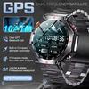 GPS Новые Умные Часы из Титанового Сплава AMOLED 10ATM Водонепроницаемые Компас Тактика Фонарик Голосовой Вызов Спорт Мужские Фитнес Браслет для Плавания