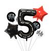 Racing Series Star Aluminum Film Digital Balloon Birthday Party Decoration Set Infield Arrangement