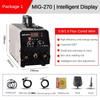 300 * 150 * 180MM  Portable Multi Functional Gasless MIG-270 Intelligent Digital Display Welding Machine Self-protection Electric Welder