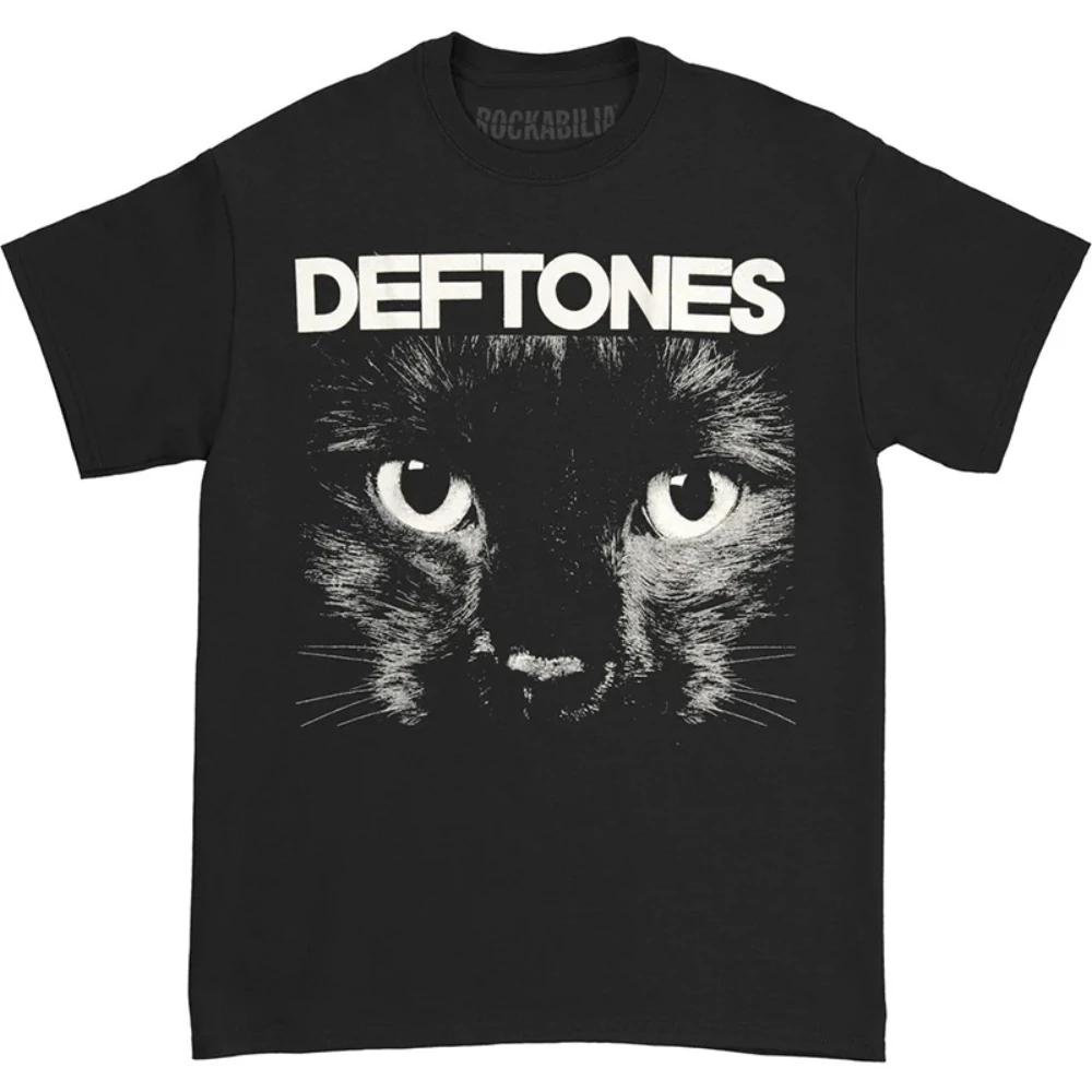 2025 Deftones Хлопковая Футболка Певицы Группы Мужская Женская Хип-Хоп Рок Футболка Модная Футболка с Коротким Рукавом Летние Винтажные Футболки Топы
