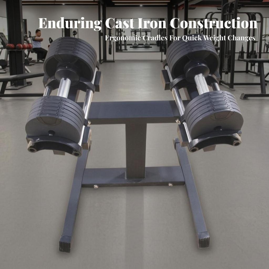Dumbbell Rack with Four Cradles Compact Stand Long-Lasting