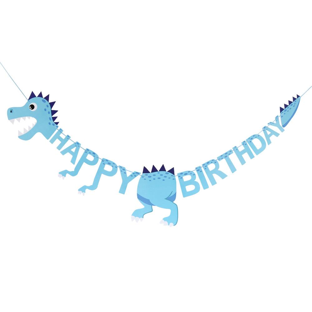 Dinosaur Happy Birthday Garland Banner Roar Dino Party Balloons Jungle Animal Safari 1st Kids Birthday Party Decoration Supplies