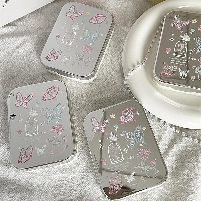 Два контейнера для контактных линз для девочек портативный мини-бокс для хранения контактных линз комплект