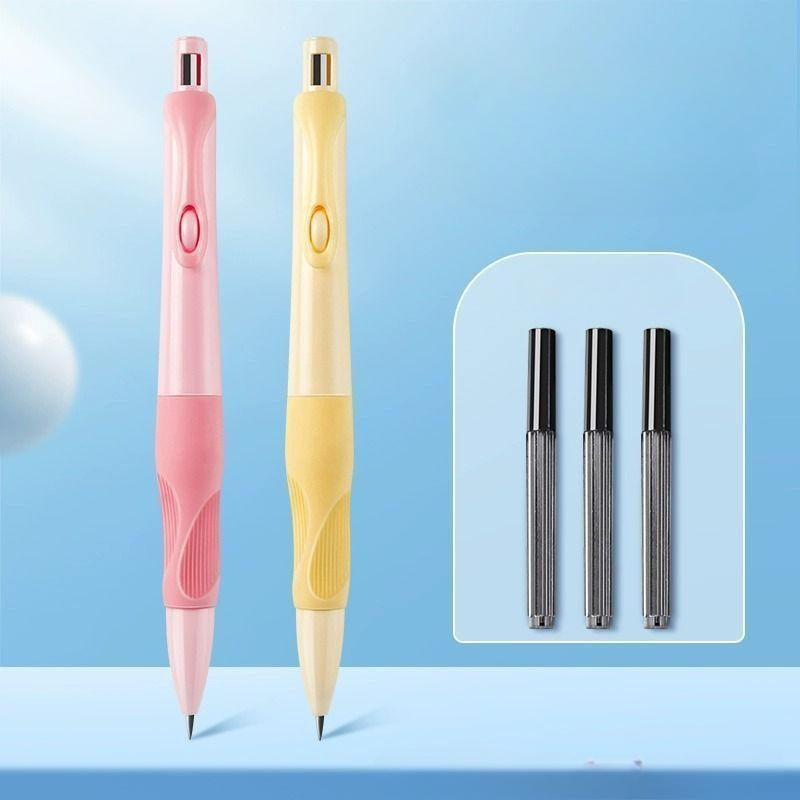 Автоматический карандаш с позитивной осанкой, грифель толщиной 2,0 мм, отличный захват, карандаш для занятий рисованием со сменными стержнями для школьников