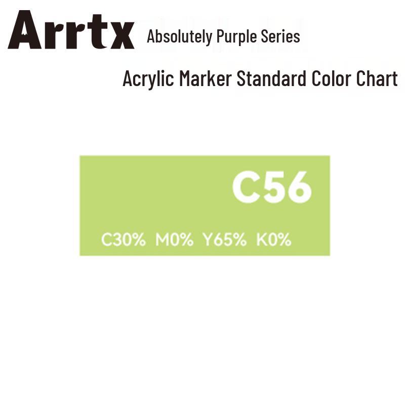 Arrtx Ataishi Акриловый маркер с мягким наконечником, 1 шт., Абсолютно фиолетовый, Стиль A/B, 30 цветов, Водонепроницаемый, Быстросохнущий, Непрозрачный.