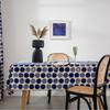 Tablecloth Cotton and Linen Printed Blue and White Porcelain Retro Tablecloth Restaurant Cloth Tablecloth