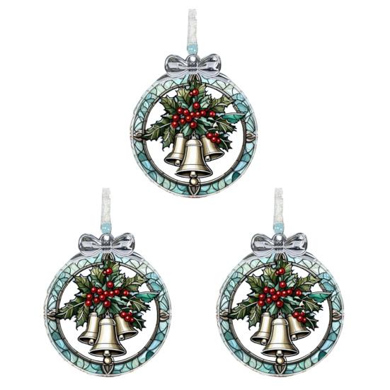 Колокольчик из витражного стекла Маленький колокольчик Ловец солнца Окно Рождественская елка Подвесные украшения