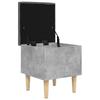 Storage Bench Concrete Gray 42x42x46 cm Engineered Wood