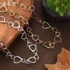 New Exaggerated Hollow Love Ring Long Necklace, Women's Fashion High-end Heart-shaped Sweater Chain