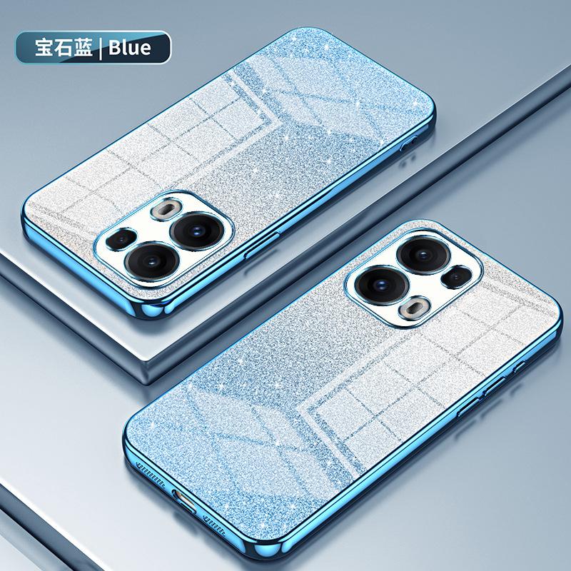 Подходит для OPPO Reno15Pro гальванизированный чехол для телефона с блестками Reno14Pro прозрачный Reno13 защитный чехол