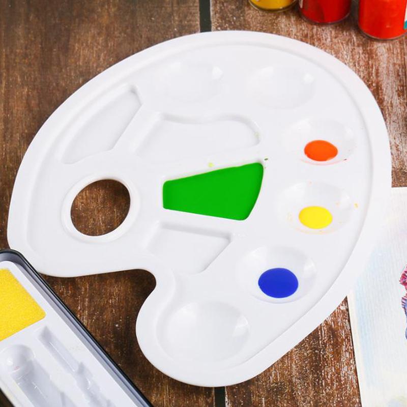 1 шт. Палитра для рисования Многоразовая Легко моется Пластиковый поддон для красок Художественные принадлежности Необходимое для любителей рисования Офис Школа ZYF
