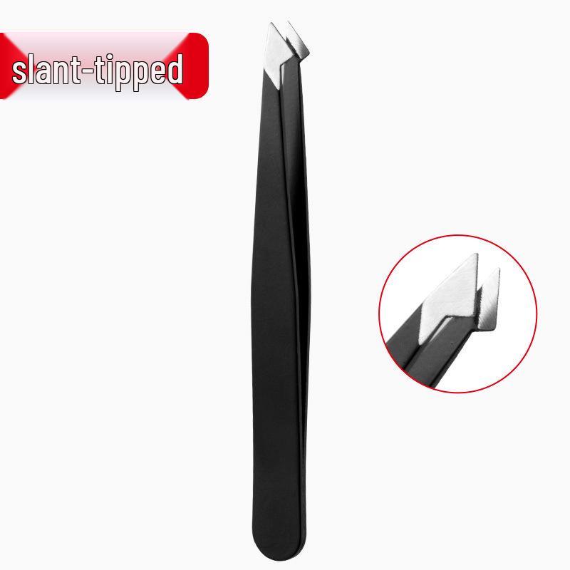 Eyebrow and Nose Hair Grooming Set: Flat and Slanted Tip Tweezers, Plucking Tweezers, Mustache Scissors, and Eyebrow Clips.
