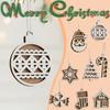 Wooden Christmas Tree Ornaments,  Hanging Christmas Decorations, Rustic & Winter  Ornaments For Christmas Tree Xmas Party
