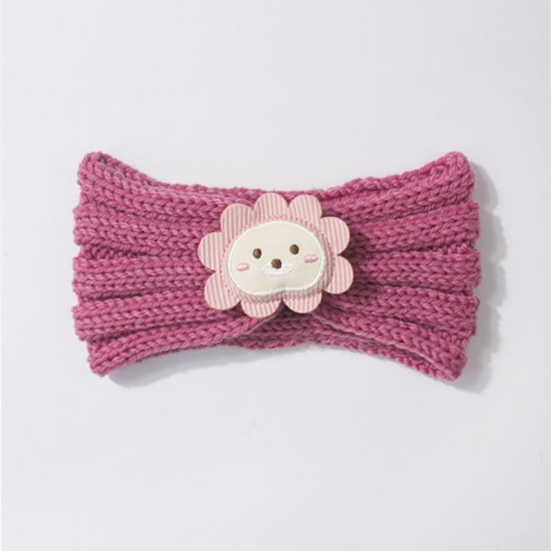 Autumn and Winter New Baby Knitted Headscarf Cute Solid Color Baby Fontanelle Door Wool Headband Warm Children's Jewelry