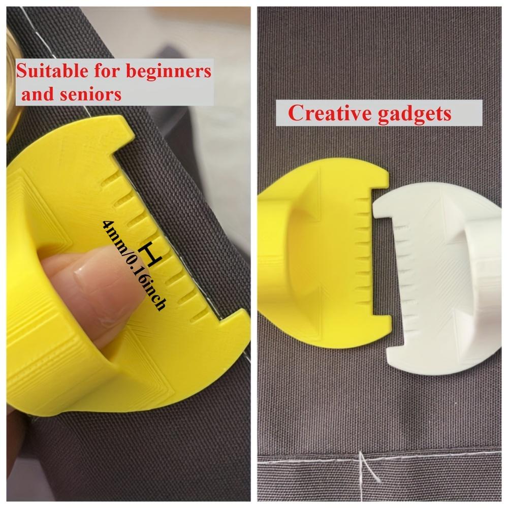 Легкий в захвате 3D-печатный инструмент для шитья для начинающих и пожилых - Пластиковая помощь для ручного шитья с шагом 3 мм, 4 мм, предотвращает пропуски стежков