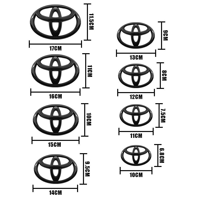 3D Car Logo Badge Toyota Front Head Grill Hood Bonnet Emblem Rear Tail Bumper Trunk For Corolla Camry RAV4 Hilux Yaris Accessory