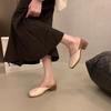 Baotou Half Slippers Women's Autumn Wear New Low-heeled Women's Shoes French Versatile One-pedal Square Head Single Shoes