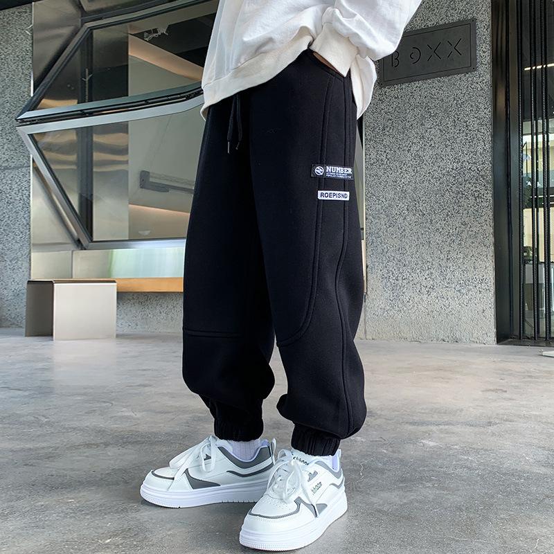 Осень 2025 Мальчиковые свободные спортивные брюки - Повседневные длинные брюки для детей