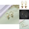 Hummingbird Animal Earrings Alloy Water Drilling Stylish Hoop For Women