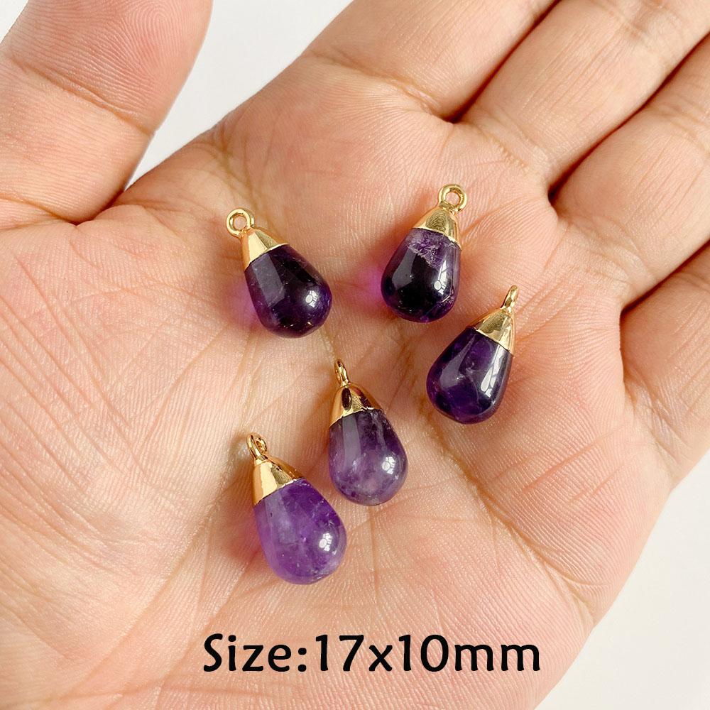 2 шт. подвеска из натурального камня аметисты нерегулярные фиолетовые кварцевые хрустальные бусины подвески для изготовления ювелирных изделий своими руками аксессуары для ожерелий