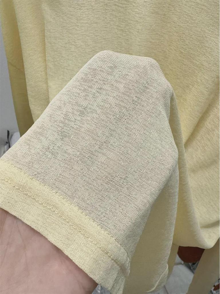 Women's Summer Ice Silk Gauze Sunscreen Blouse, Thin Airy Long-Sleeve Pink T-Shirt