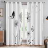 Retro Pastoral Butterfly Flower 3D Printing Curtains Beautiful And Fresh Bedroom Living Room Study Polyester Fiber Curtains 2PCS