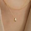 LUNNE 14k Simple Waterdrop Necklace (14k Gold) #NE01