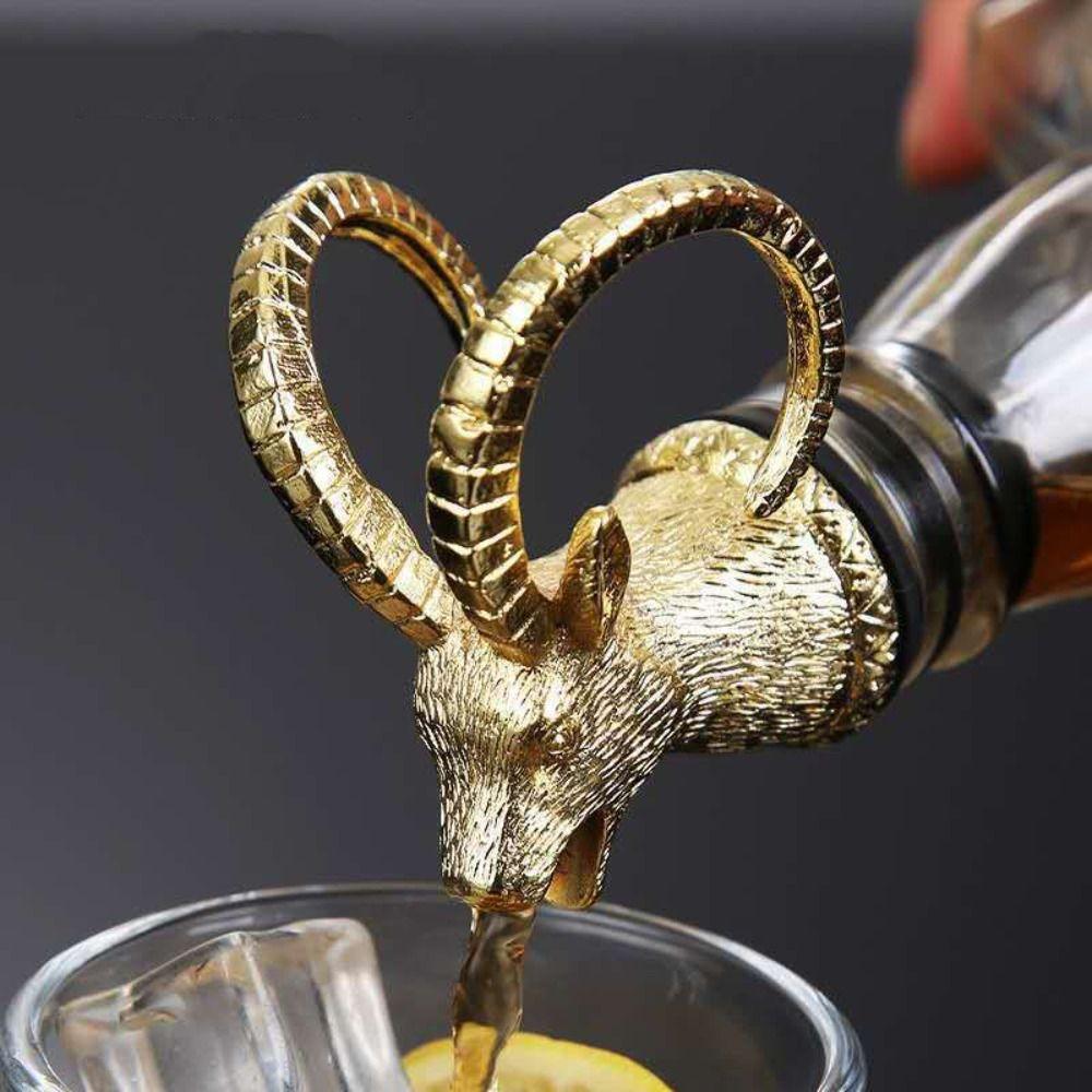 Unique Leopard/Lion/Antelope Head Wine Pourer Zinc Alloy Portable Bottle Stoppers Wine Dispenser Party Supplies