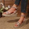 Мода 2025 Лето Женские Сандалии на Платформе Женские Удобные Клинья Высокие Каблуки Туфли Летняя Обувь Размер